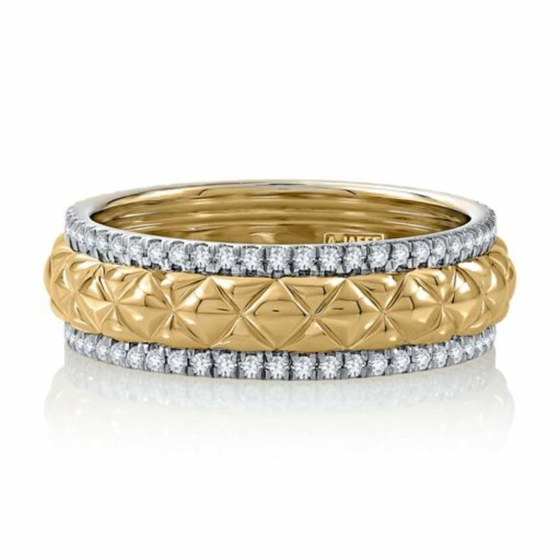 Quilted Band With Diamond Edging Jewelry