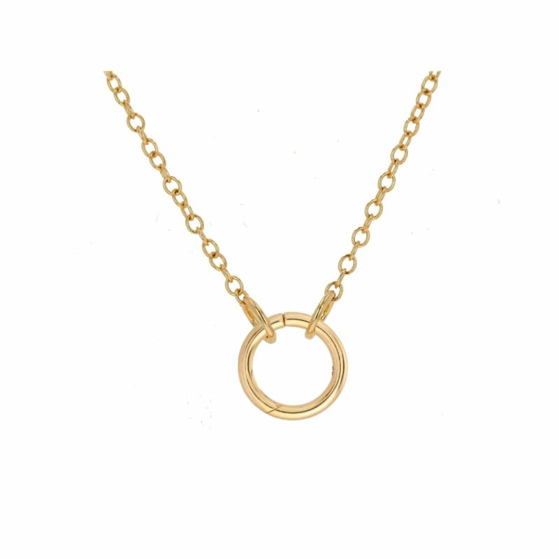 Rachel Reid 14K Round Charm Clip Necklace Jewelry