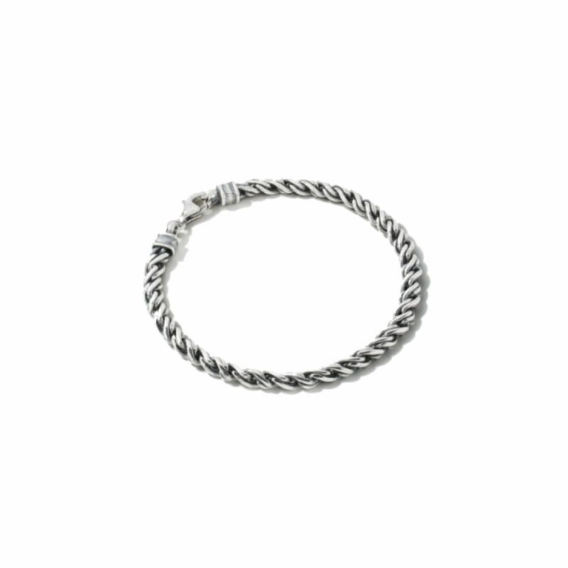 Scott Bros. Beck Rope Chain Bracelet In Oxidized Silver Bracelets