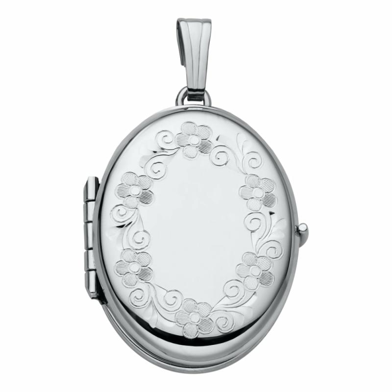 Silver 4 Picture Locket Necklace 18″ Jewelry