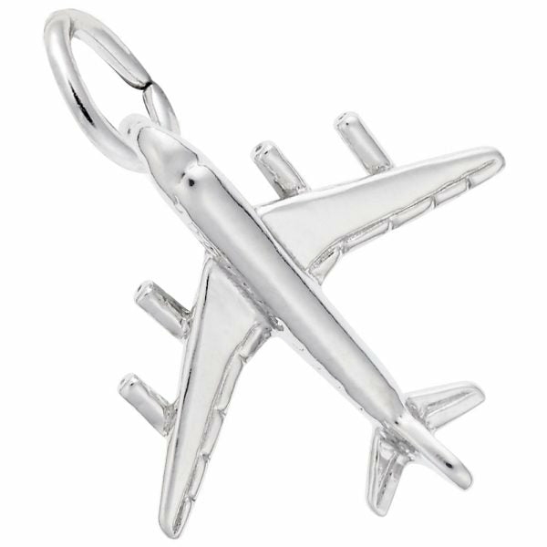 Silver Airplane Charm Charms & Pendants