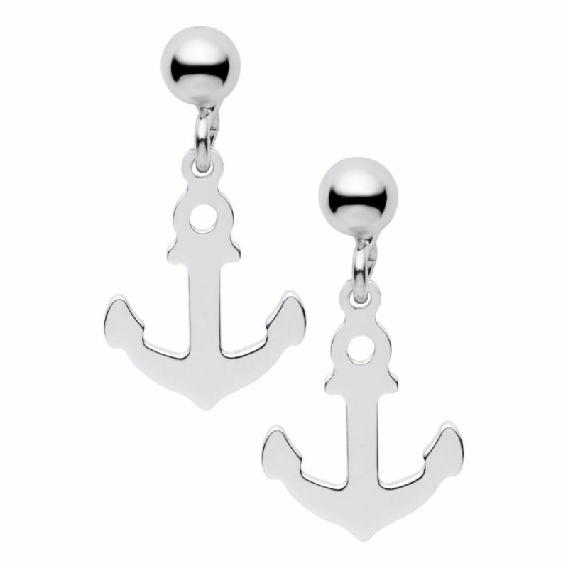 Silver Anchor Earrings Earrings