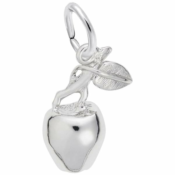 Silver Apple Charm Charms & Pendants