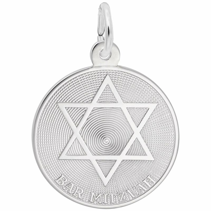 Silver Bar Mitzvah Charm Charms & Pendants