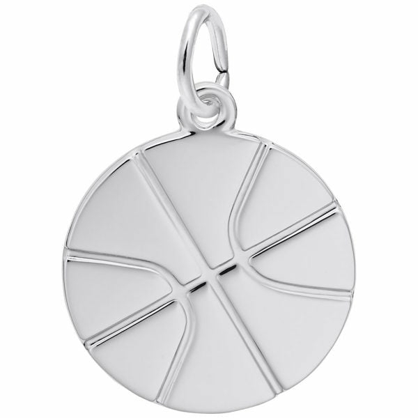 Silver Basketball Charm Charms & Pendants