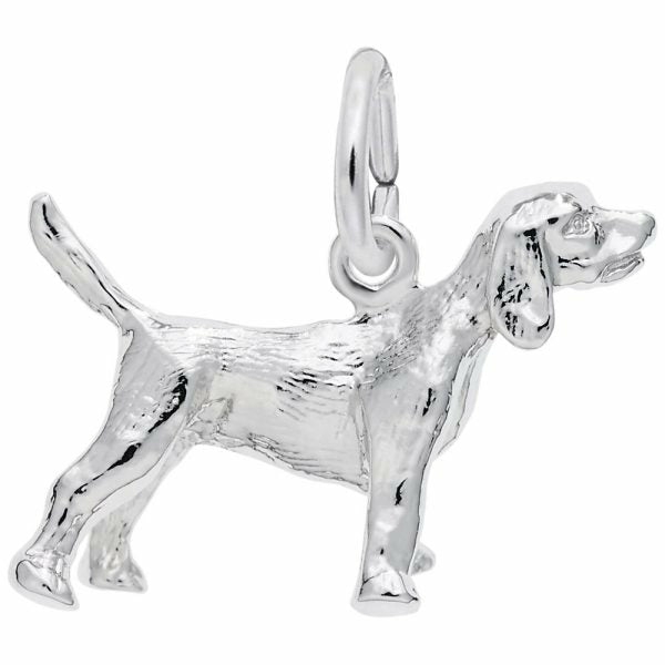 Silver Beagle Dog Charm Charms & Pendants