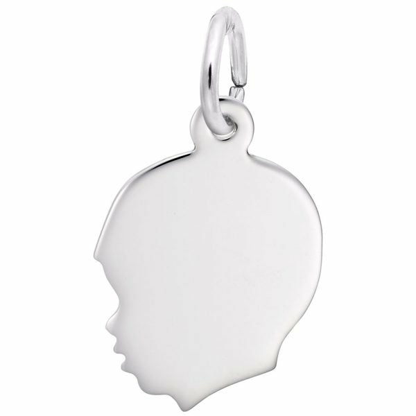 Silver Boy’s Head Charm Charms & Pendants