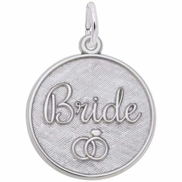 Silver Bride Disc Charm Charms & Pendants