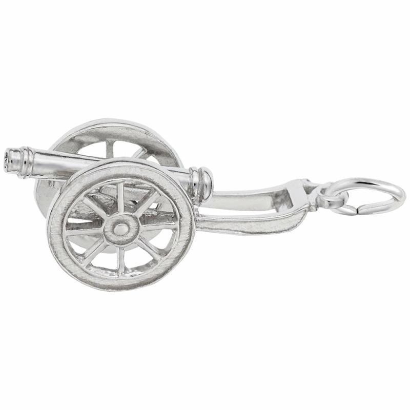 Silver Cannon Charm Charms & Pendants