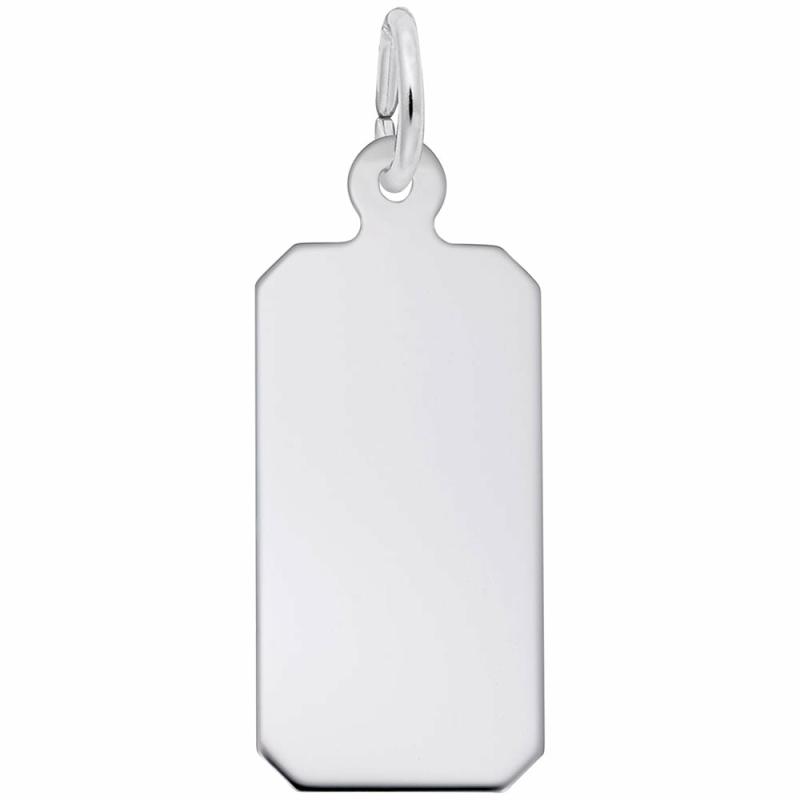 Silver Dog Tag Charm Charms & Pendants