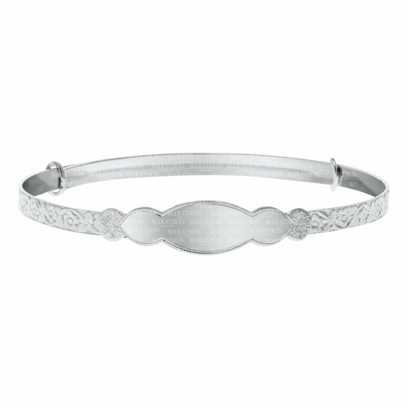 Silver Engravable Baby Bangle Children's Jewelry