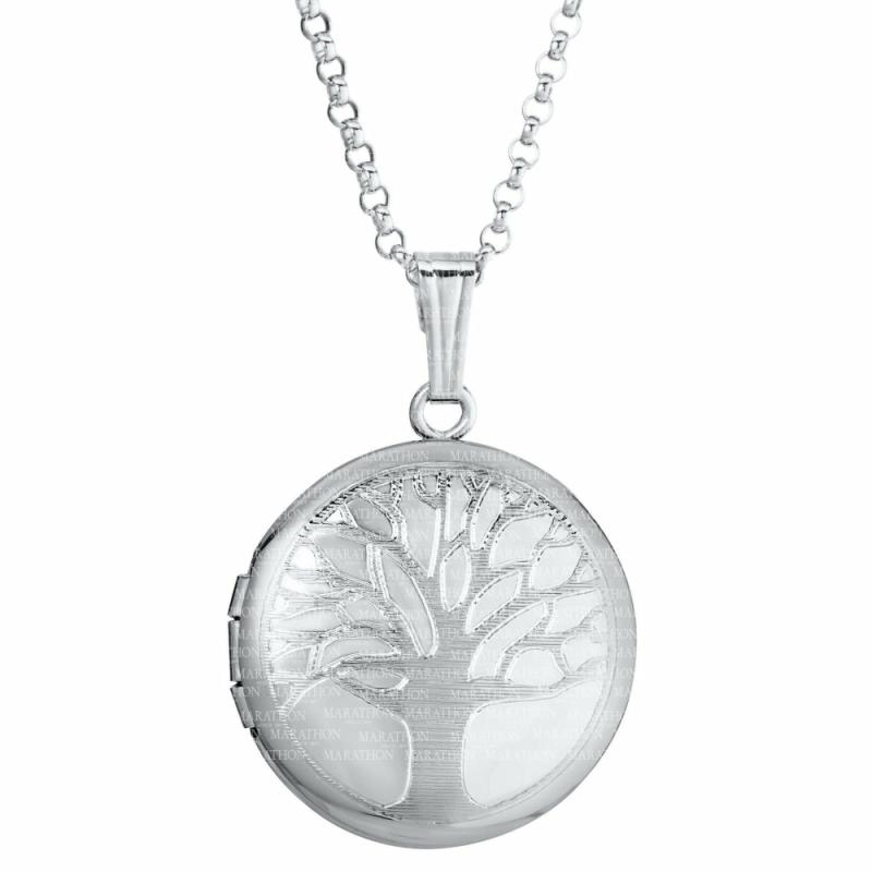 Silver Family Tree Locket Jewelry