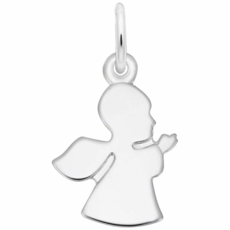 Silver Flat Angel Charm Charms & Pendants