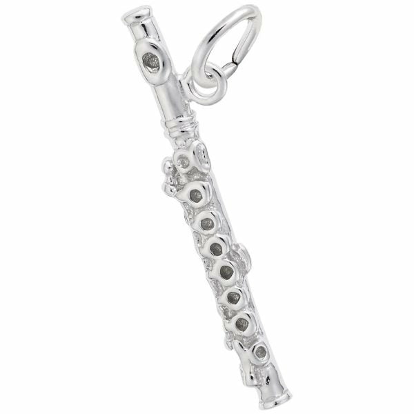 Silver Flute/Piccolo Charm Charms & Pendants