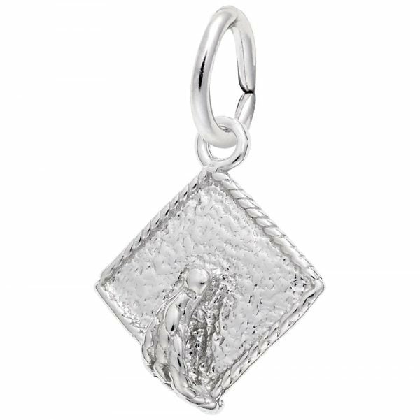 Silver Graduation Cap Charm Charms & Pendants