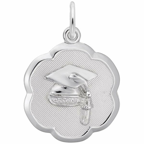 Silver Graduation Cap Charms & Pendants