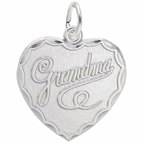 Silver Grandma Disc Charm Charms & Pendants