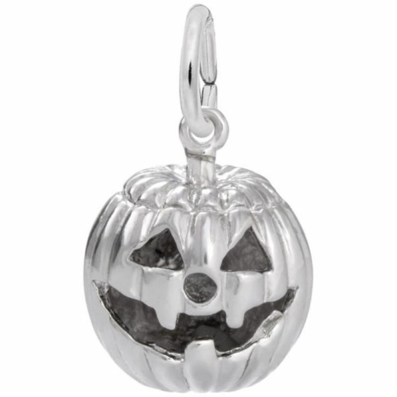 Silver Jack-O-Latern Charm Charms & Pendants