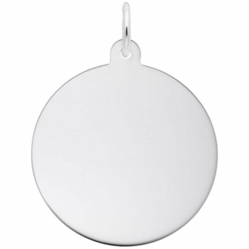 Silver Large Round Disc Charm Charms & Pendants