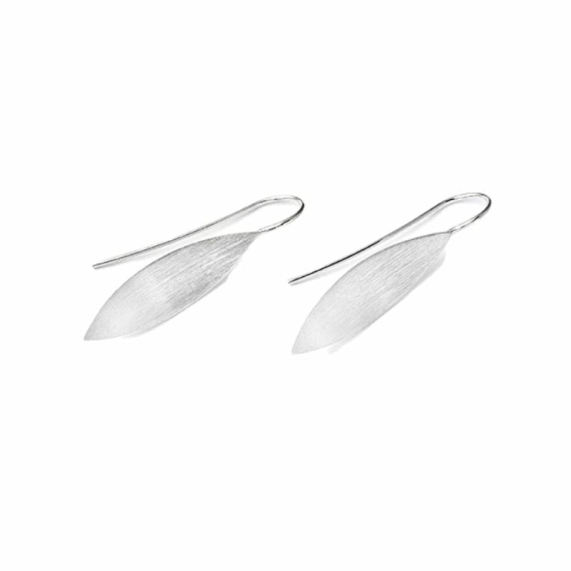 Silver Leaf Earrings Earrings