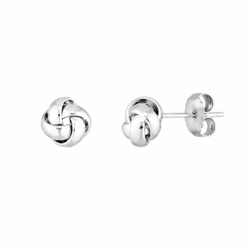 Silver Love Knot Stud Earrings Earrings