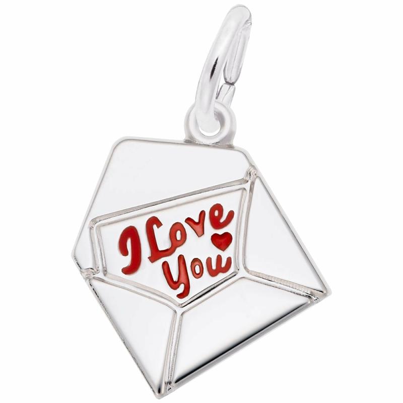 Silver Love Letter Engravable Charms & Pendants