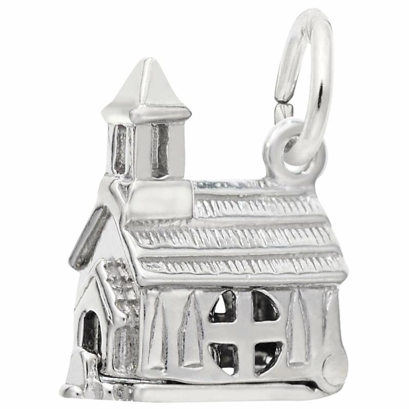 Silver Opening Church Charm Charms & Pendants