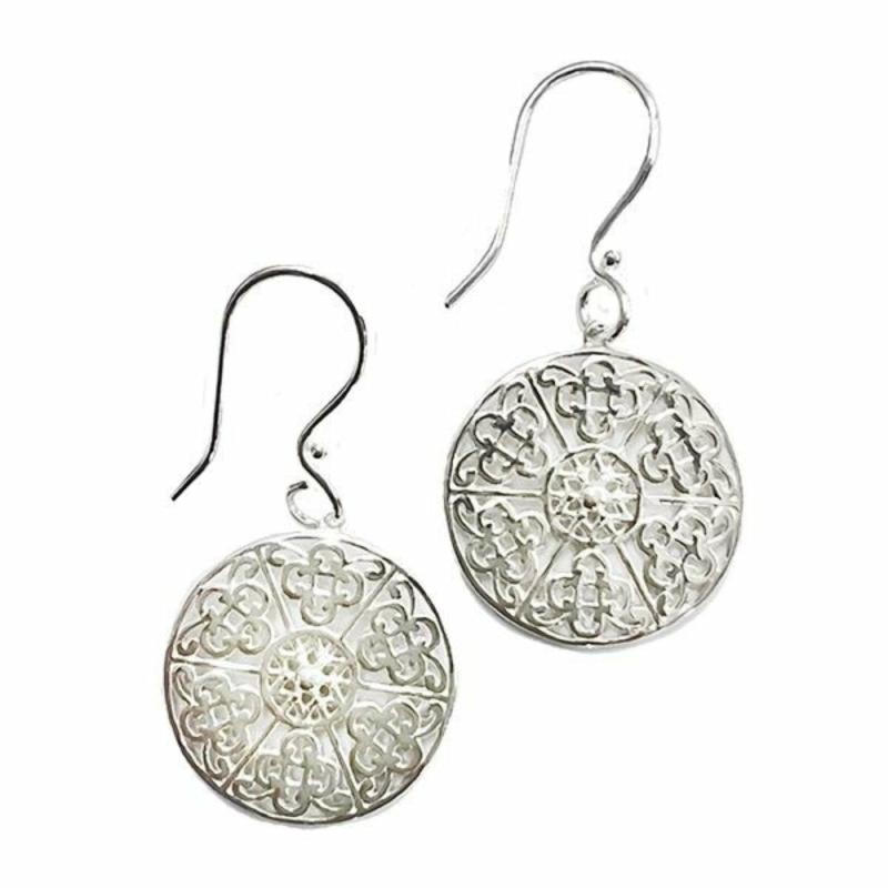 Silver Ornate Tara Earrings Earrings