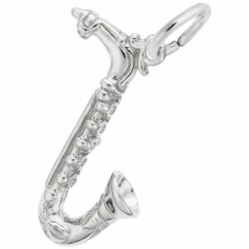 Silver Saxophone Charm Charms & Pendants