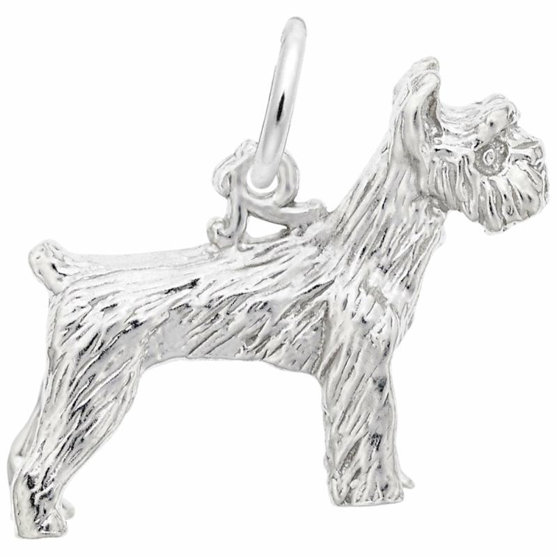 Silver Schnauzer Charm Charms & Pendants