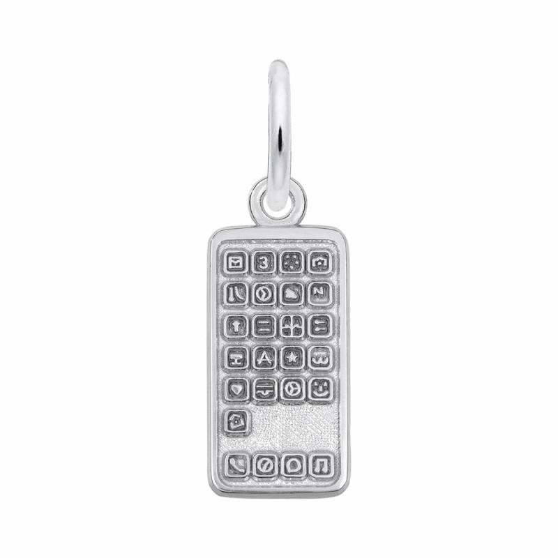 Silver Smartphone Charm Charms & Pendants