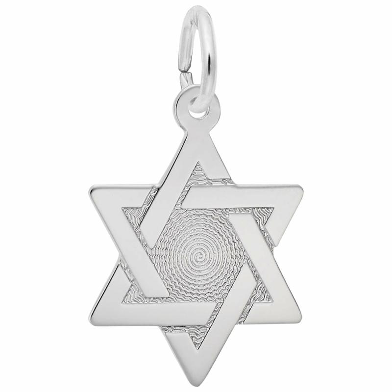 Silver Star Of David Charm Charms & Pendants