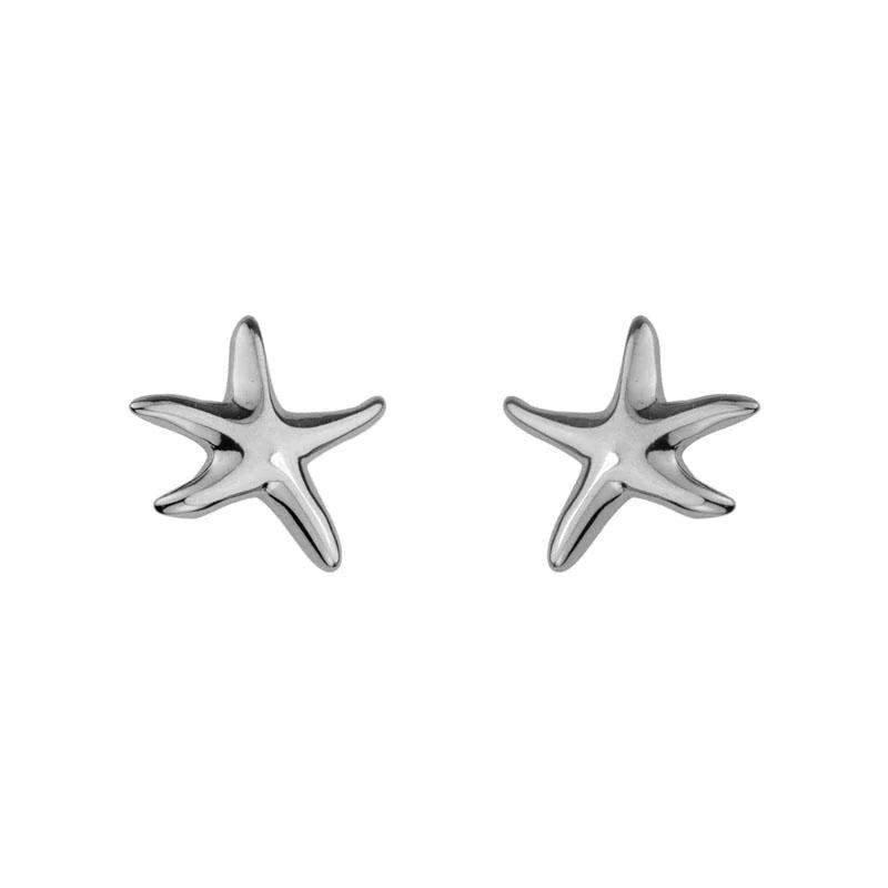 Silver Starfish Stud Earrings Earrings