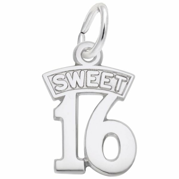 Silver Sweet 16 Charm Charms & Pendants