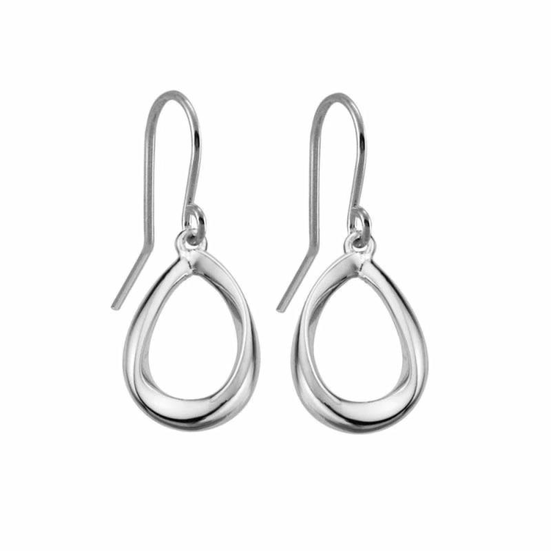 Silver Teardrop Dangle Earrings Earrings