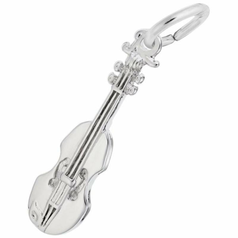 Silver Violin Charm Charms & Pendants