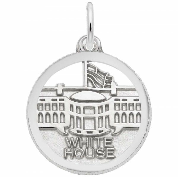 Silver White House Charm Charms & Pendants