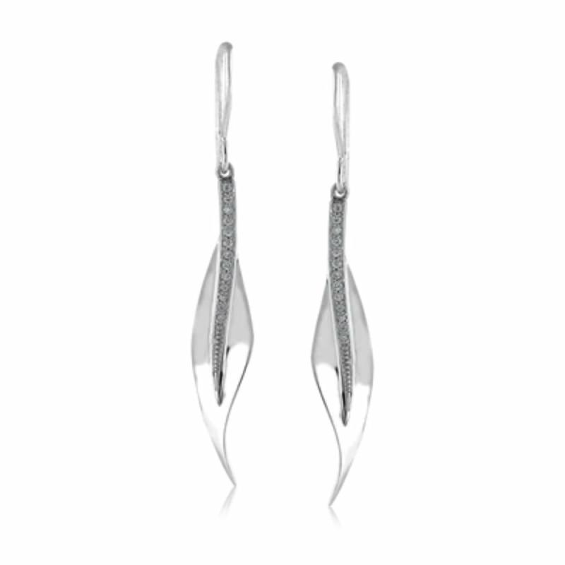 Simon G. 18K Fallen Leaves Drop Earrings With Diamonds Earrings