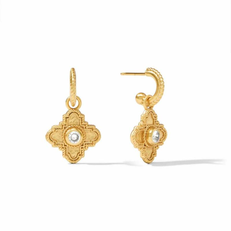 Theodora Hoop & Charm Earring – Cubic Zirconia Earrings