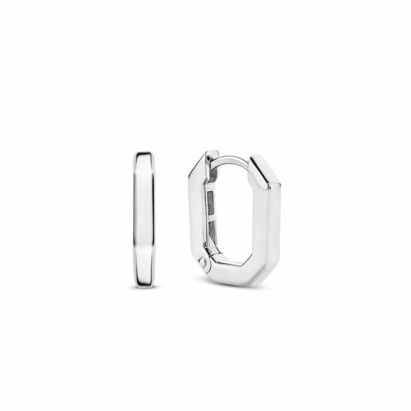 Ti Sento Geometric Huggie Earrings Earrings