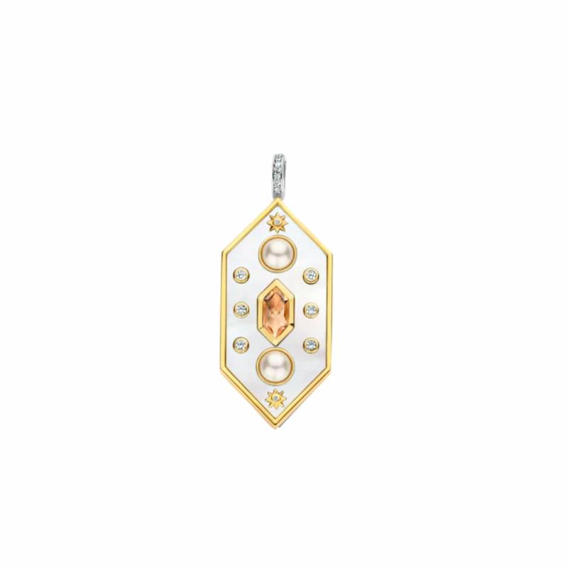 Ti Sento Geometric Mother Of Pearl Pendant Charms & Pendants