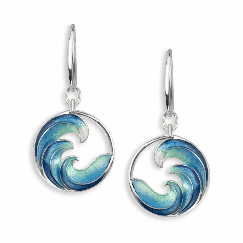 Turquoise Ocean Waves Earrings Earrings