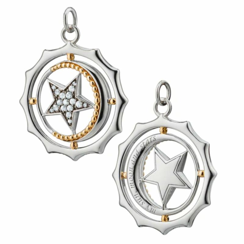 Two-Tone My Sun, Moon And Stars Charm Charms & Pendants