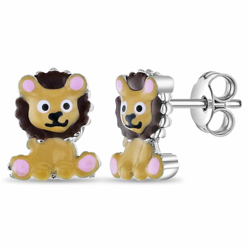 Wild Lion Girls Earrings Earrings