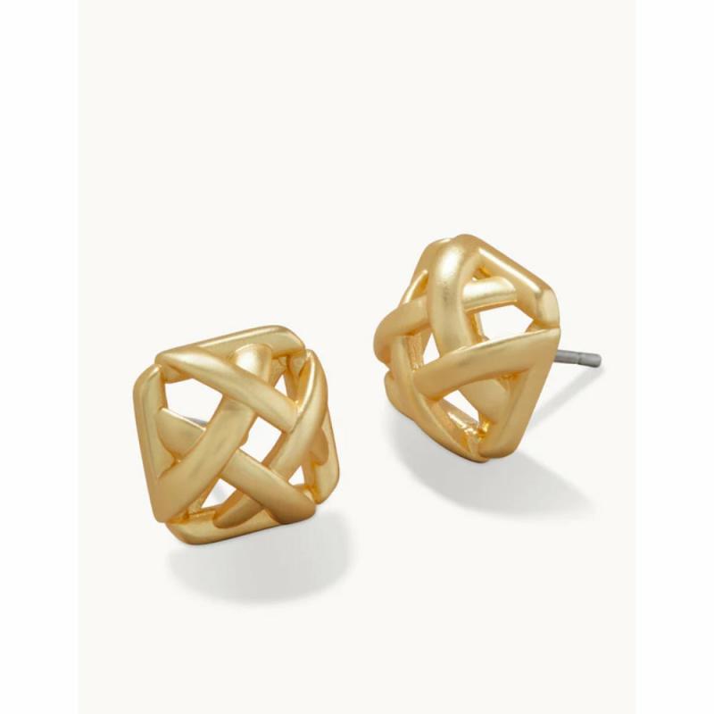 Cane Stud Earrings Gold Earrings