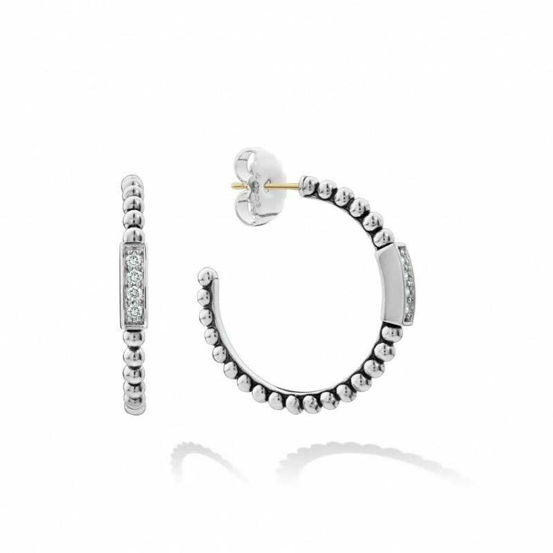 Caviar Spark Diamond Hoop Earrings Earrings