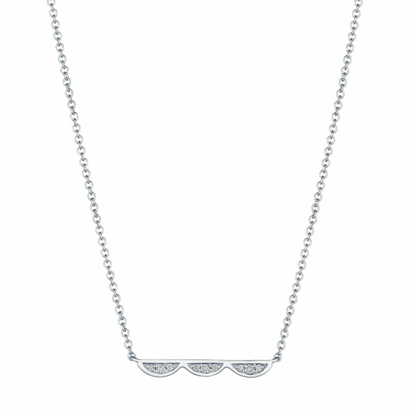 Closed Crescent Diamond Necklace – Petite Jewelry