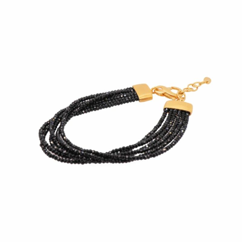 6 Strand Black Spinel Bracelet Bracelets