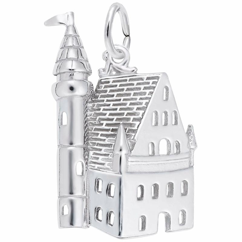 Silver Castle Charm Charms & Pendants