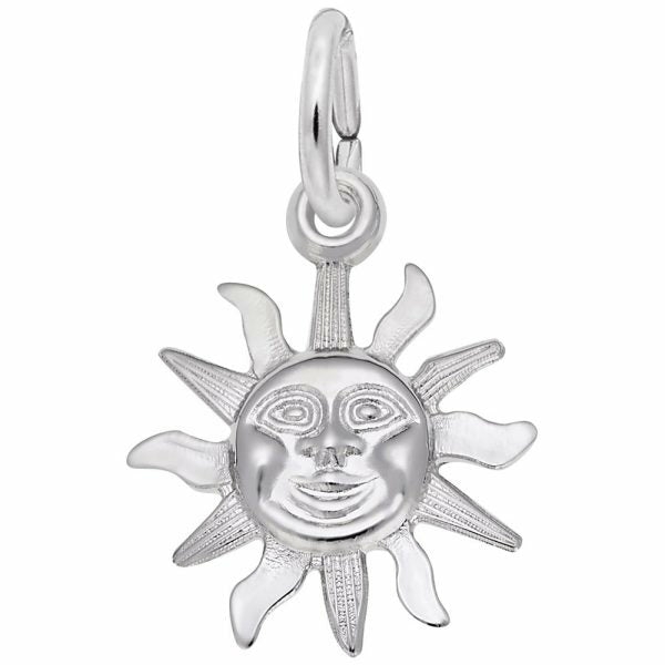 Silver Sunburst Charm Charms & Pendants